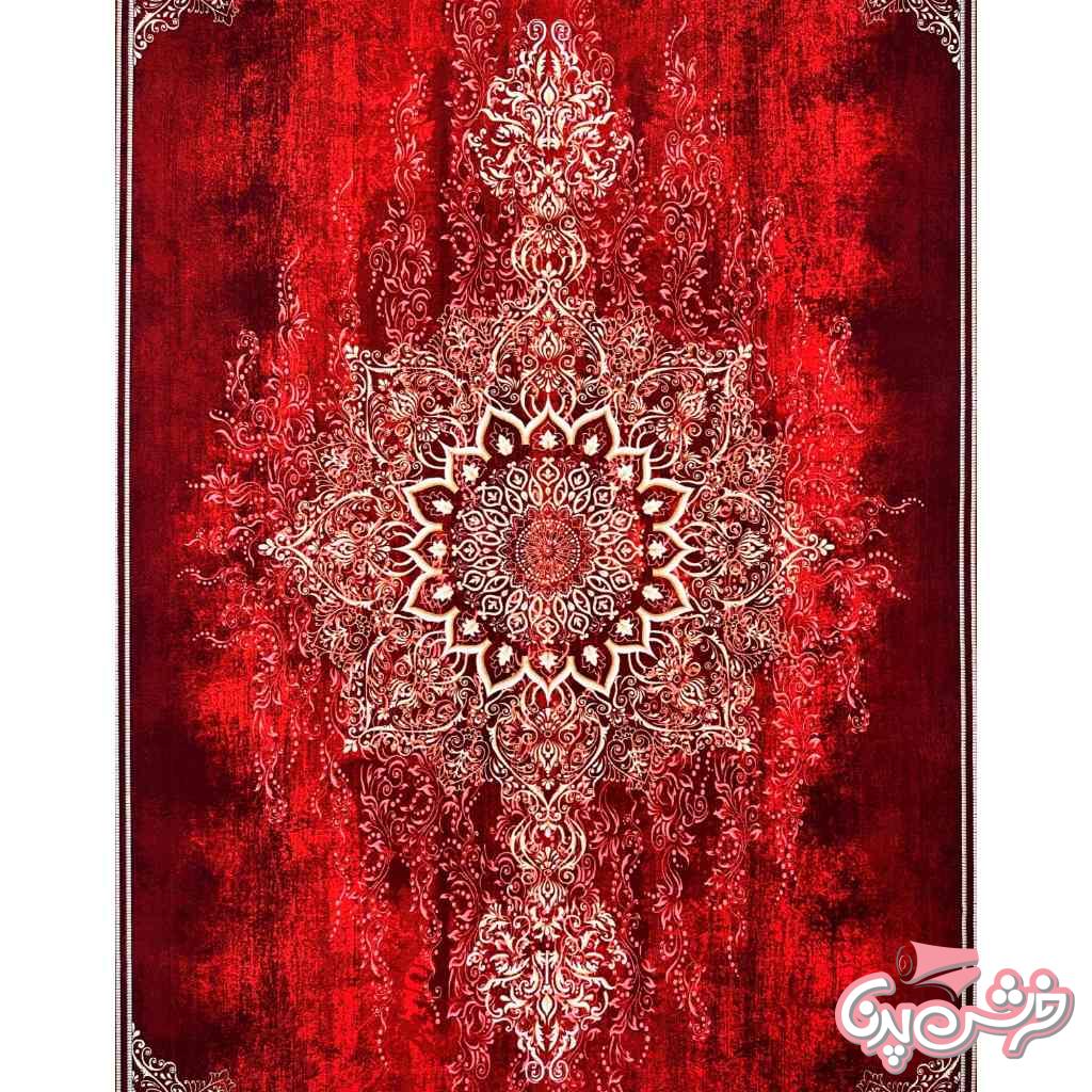 فرش لاکی حاشیه طلایی کد 1470-2